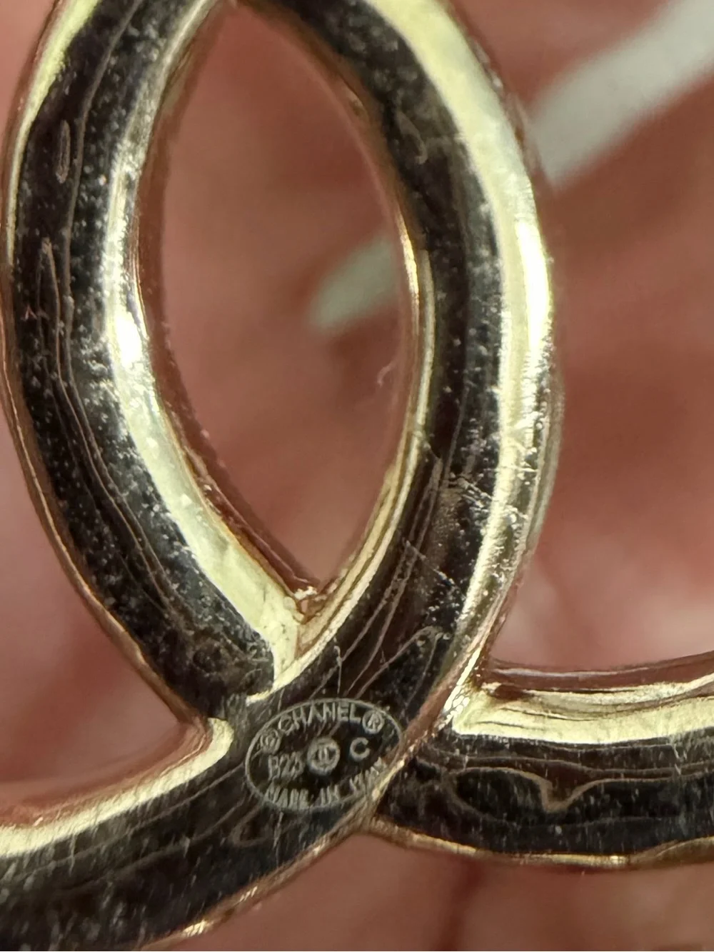CHANEL Crystal CC Star-Edged Hoop Earrings